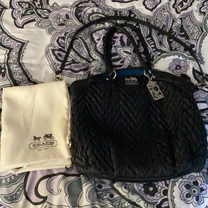 Coach 18634 Madison Quilted Chevron Nylon Lindsey 70th Anniversary.